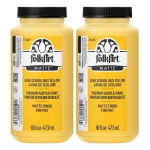 Acrylic Paint Matte, 16oz., School Bus Yellow, Pack of 2