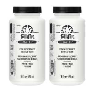 Acrylic Paint Matte, 16oz., Wicker White, Pack of 2