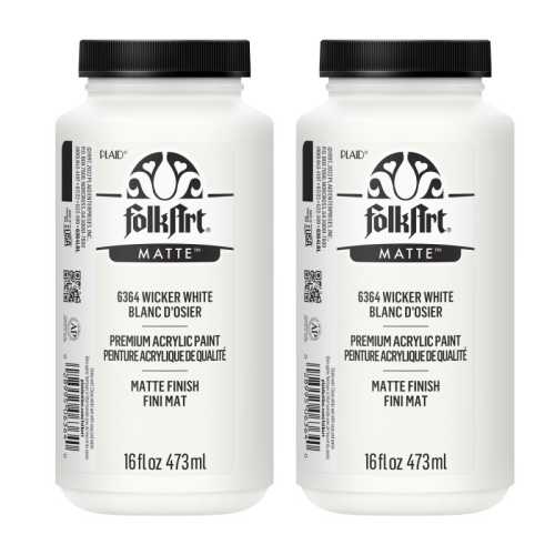 Acrylic Paint Matte, 16oz., Wicker White, Pack of 2