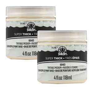 Super Thick Acrylic Paint, 4 oz, Tintable Medium, 2-Pack