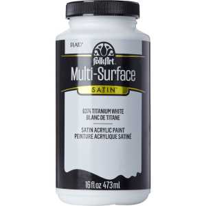 Acrylic Paint Multi-Surface Satin, 16oz., Titanium White