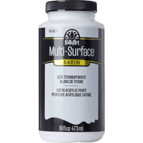 Acrylic Paint Multi-Surface Satin, 16oz., Titanium White