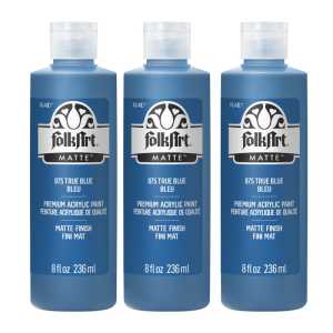 Acrylic Paint Matte, 8oz., True Blue, Pack of 3
