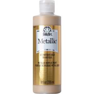 Acrylic Paint Metallic, 8oz., Antique Gold Metallic