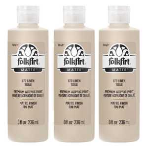 Acrylic Paint Matte, 8oz., Linen, Pack of 3