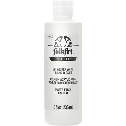 Acrylic Paint Matte, 8oz., Wicker White