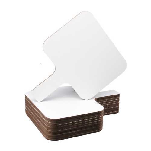 Single-Sided Rectangular Dry Erase Answer Paddle, 8
