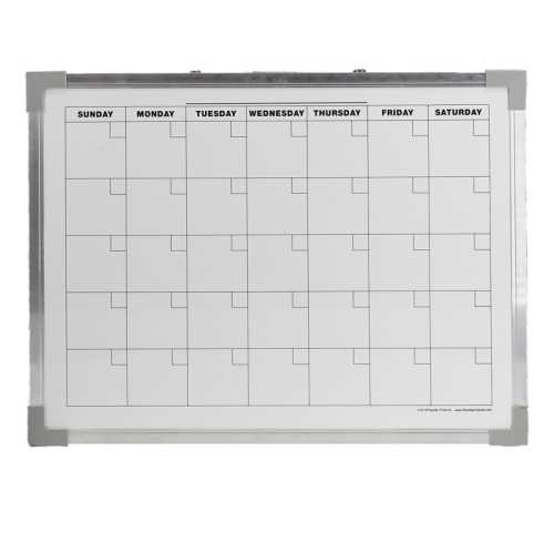 Dry Erase Magnetic Aluminum Framed Calendar, 18