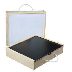 Magnetic Activity Fun Box, Hardwood, Dry Erase and Chalk Surface