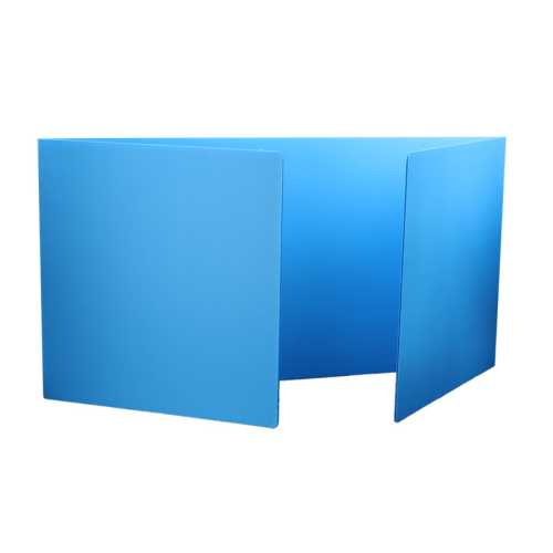 Premium Corrugated Plastic Study Carrels, Blue, 12
