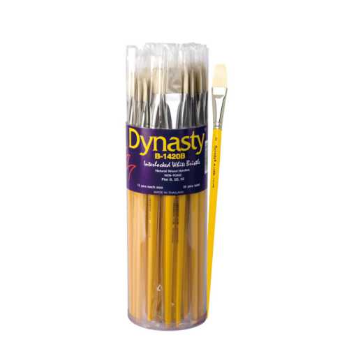 Interlock White Bristle Bright Brush Canister, 36 Brushes