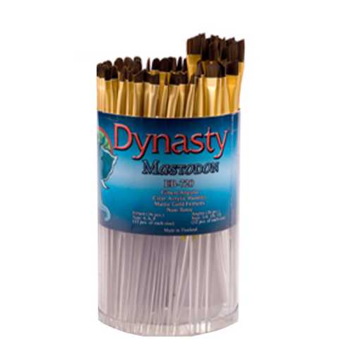 Mastodon Filbert and Angle Brush Canister, 72 Brushes