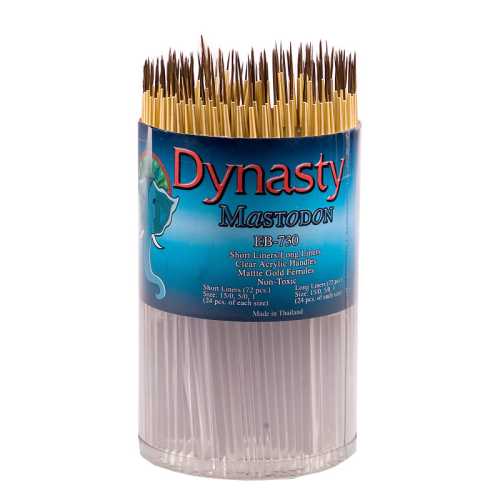 Mastodon Liner Brush Canister, 144 Brushes