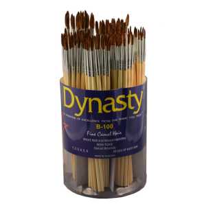 Budget Camel Hair Round Brush Canister, 144 Brushes