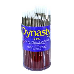 Finest White Synthetic Brush Canister, 109 Pieces