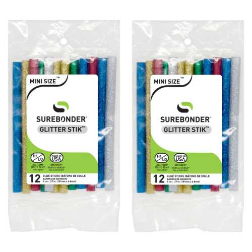 Glitter Mini Glue Sticks, 4