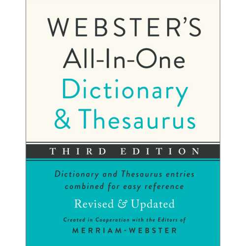 Webster's All-in-One Dictionary & Thesaurus, Third Edition