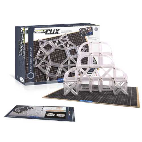 PowerClix&reg; Frames, Clear, Magnetic Building Set, 74 Pieces
