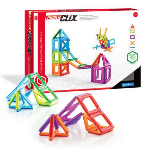 PowerClix&reg; Frames, Magnetic Building Set, 26 Pieces
