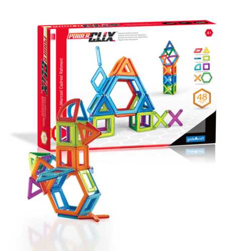 PowerClix&reg; Frames, Magnetic Building Set, 48 Pieces