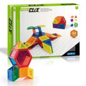 PowerClix&reg; Solids, Magnetic Building Set, 44 Pieces