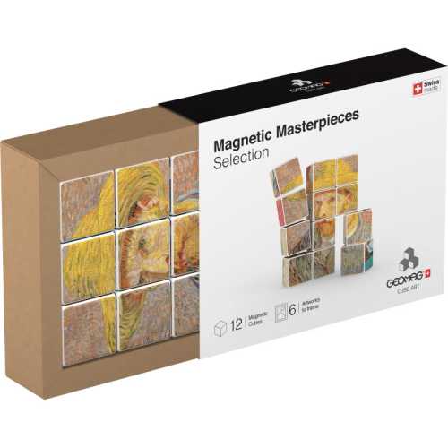 Cube Art Masterpieces,Magnetic Cube Art Set,  12 Pieces