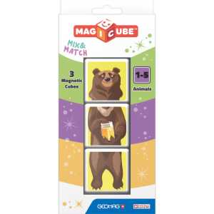 Magicube Mix & Match Animals, Magnetic Cubes, 3 Pieces