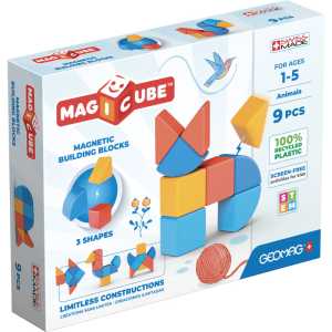 Magicube Magnetic Shapes & Animals Building Set, 9 Pieces