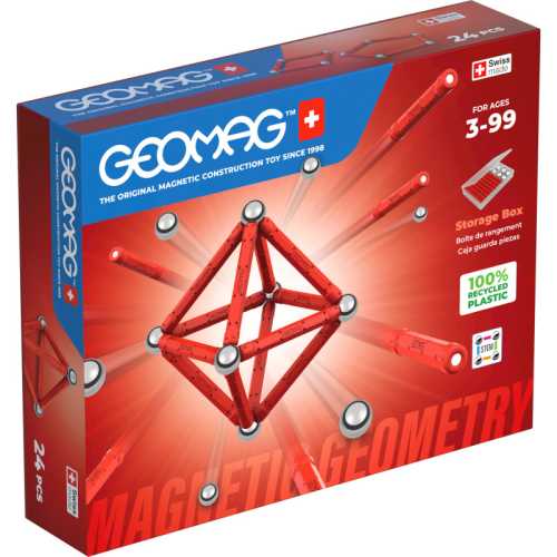 Classic Magnetic Geometry Construction Set, 24 Pieces