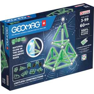Glow in the Dark Magnetic Building Blocks Set, 60 Pieces