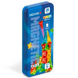 Gems Magnetic Mini Tiles Construction Travel Set, 26 Pieces