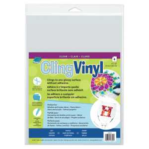 Clear Static Cling Film Sheets, 9" x 12", 6-Pack