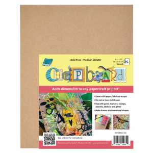 Natural Medium Chipboard, 8.5" x 11", 25-Pack