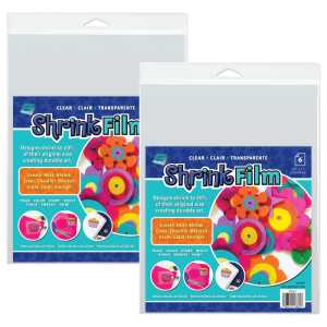 Clear Shrink Film Sheets, 8.5" x 11", 12 Total