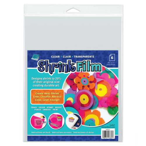 Clear Shrink Film Sheets, 8.5