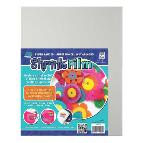 Sanded Shrink Film Sheets, 8.5