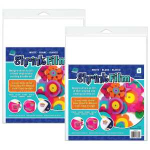 White Shrink Film Sheets, 8.5" x 11", 12 Total