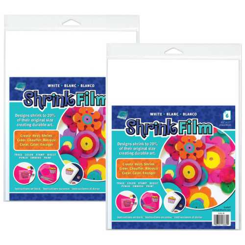 White Shrink Film Sheets, 8.5
