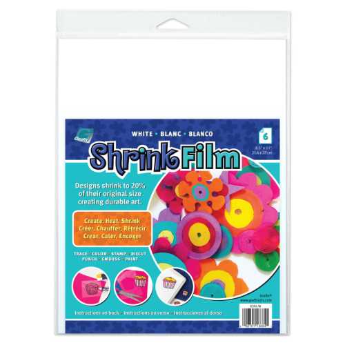 White Shrink Film Sheets, 8.5
