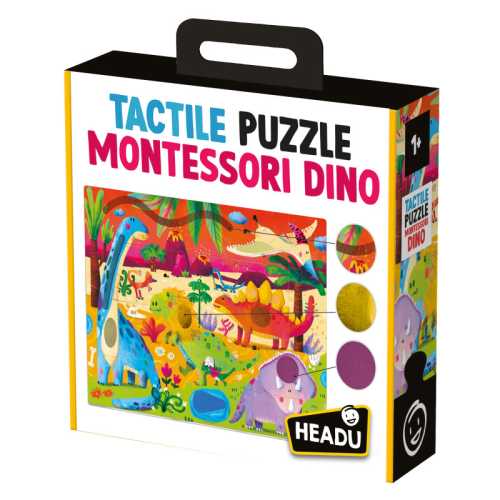 Tactile Puzzle Montessori, Dino