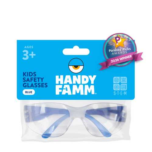Kids Safety Glasses, Clear Lens, Blue &ndash; Protective Eyewear for Kids, STEM & DIY Projects
