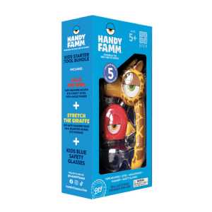 Kids Starter Tool Bundle &ndash; STEM Tool Set for Kids Ages 5+, Hammer, Tape Measure, Level, Angle Finder & Safety Glasses