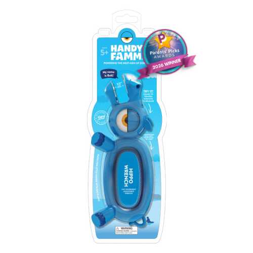 Bolt the Hippo&trade; Kids Blue Adjustable Wrench &ndash; STEM Learning Tool for Kids, Beginner DIY Tool
