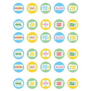 Good Job Sticker Stamper Refill Pack, 100 Stickers