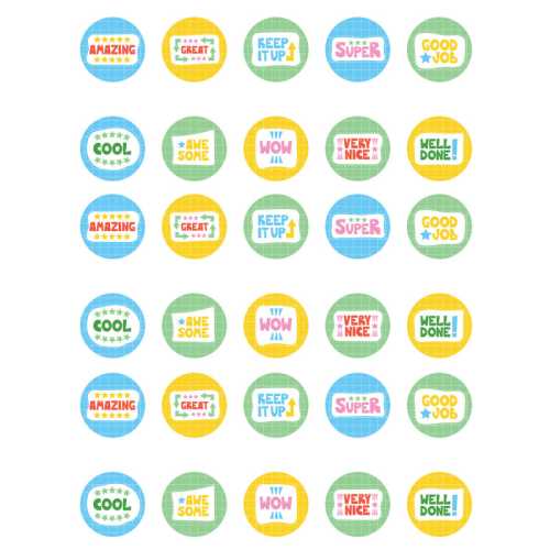 Good Job Sticker Stamper Refill Pack, 100 Stickers