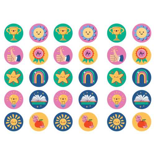 Bookworm Sticker Stamper Refill Pack, 100 Stickers