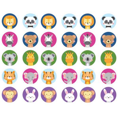 The Zoo Sticker Stamper Refill Pack, 100 Stickers