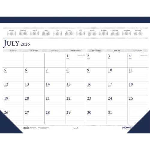 Academic Desk Pad, 18 1/2