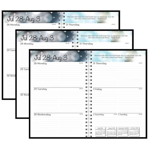 Academic Weekly Assignment Book, Black, Pack of 3