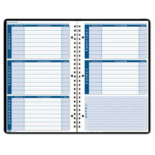 Non-Dated Assignment Book